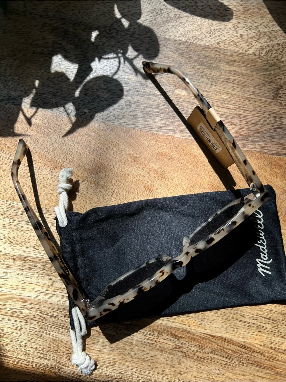Madewell Safton Sunglasses in French Vanilla Tortoise